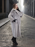 Sapphire Grey  Mink Fur Coat  S/M Excellent