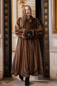 "Candlelight Heiress" — Birger Christensen Demi Buff Mink | Full-Length Couture Fur Coat