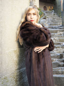 Dark Mahogany Brown Vintage Mink Fur Coat Coats M P