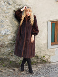 Dark Mahogany Brown Vintage Mink Fur Coat Coats M P