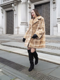 Blond Pastel Mink Fur Coat Stroller Jacket Modern Style M/L