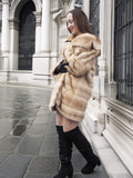 Blond Pastel Mink Fur Coat Stroller Jacket Modern Style M/L