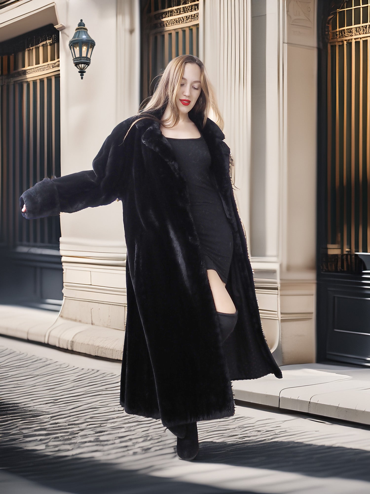 "The Velvet Hour" — Black Soft Sheared Beaver By Leslie Wise