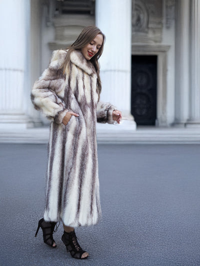 Gorgeous Brown Cross Mink Coat S/M