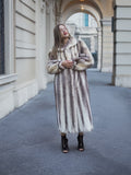 Gorgeous Brown Cross Mink Coat S/M