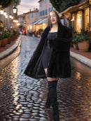 "Black Mirage" – Designer black mink coat Jacket