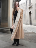 Blond Pastel Mink Fur Coat Stroller Jacket Modern Style S/M