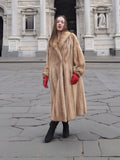 Blond Pastel Mink Fur Coat Stroller Jacket Modern Style S/M