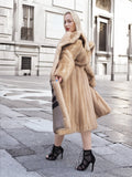 Vintage Pastel Canadian Blond Mink Fur Coat Stroller Jacket S/M