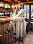 "Wild Luxe"- Coyote Fur Coat with Shawl Collar – Alpine Edition