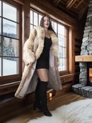 "Wild Luxe"- Coyote Fur Coat with Shawl Collar – Alpine Edition