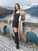 "Wild Luxe"- Coyote Fur Coat with Shawl Collar – Alpine Edition