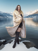 "Wild Luxe"- Coyote Fur Coat with Shawl Collar – Alpine Edition