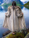 Possum Fur Coat Coats Large Plush Shawl Collar M