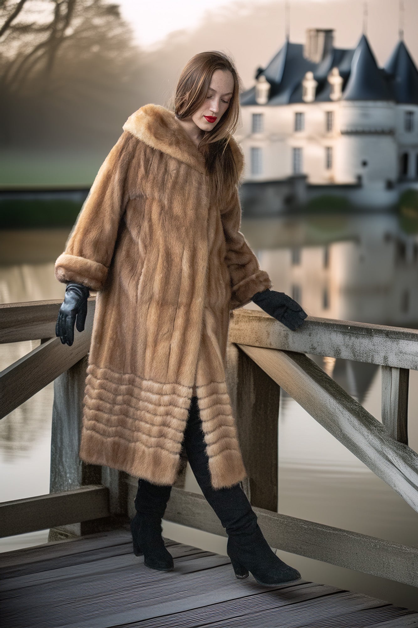 Honey Élan Pastel Mink Coat | Luxury Mink Fur Coat
