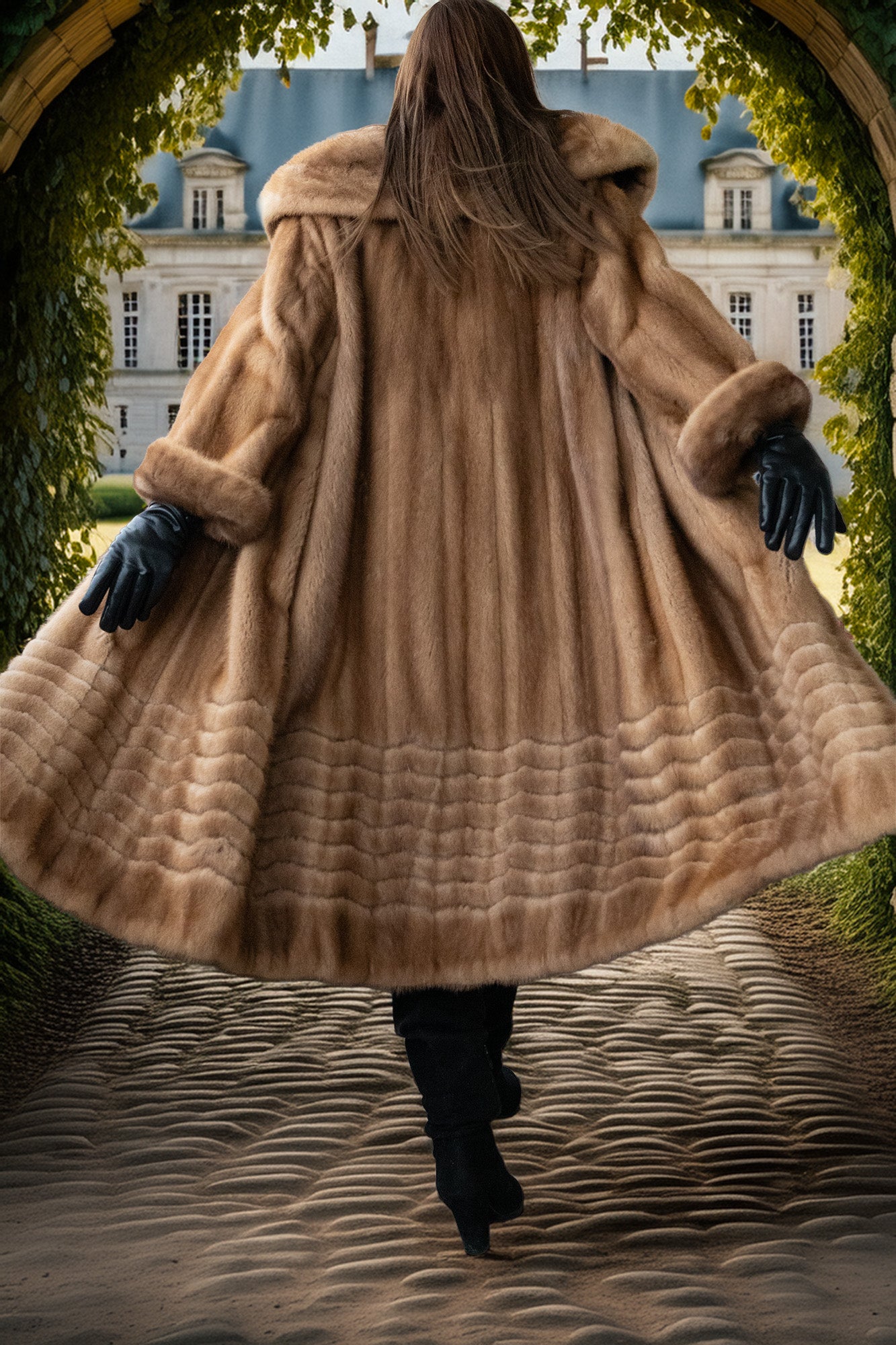 Honey Élan Pastel Mink Coat | Luxury Mink Fur Coat