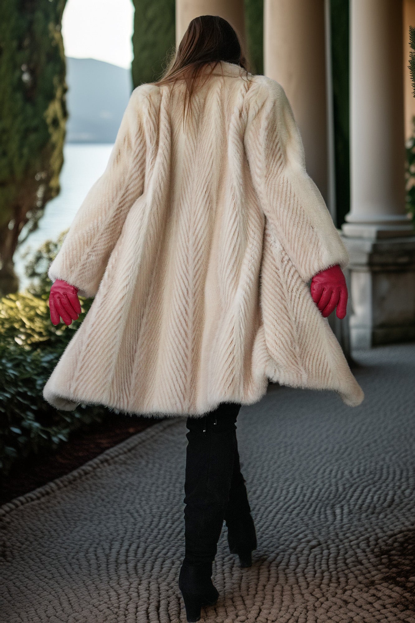 "Ivory Sonata" — Pearl And Pastel Mink Coat
