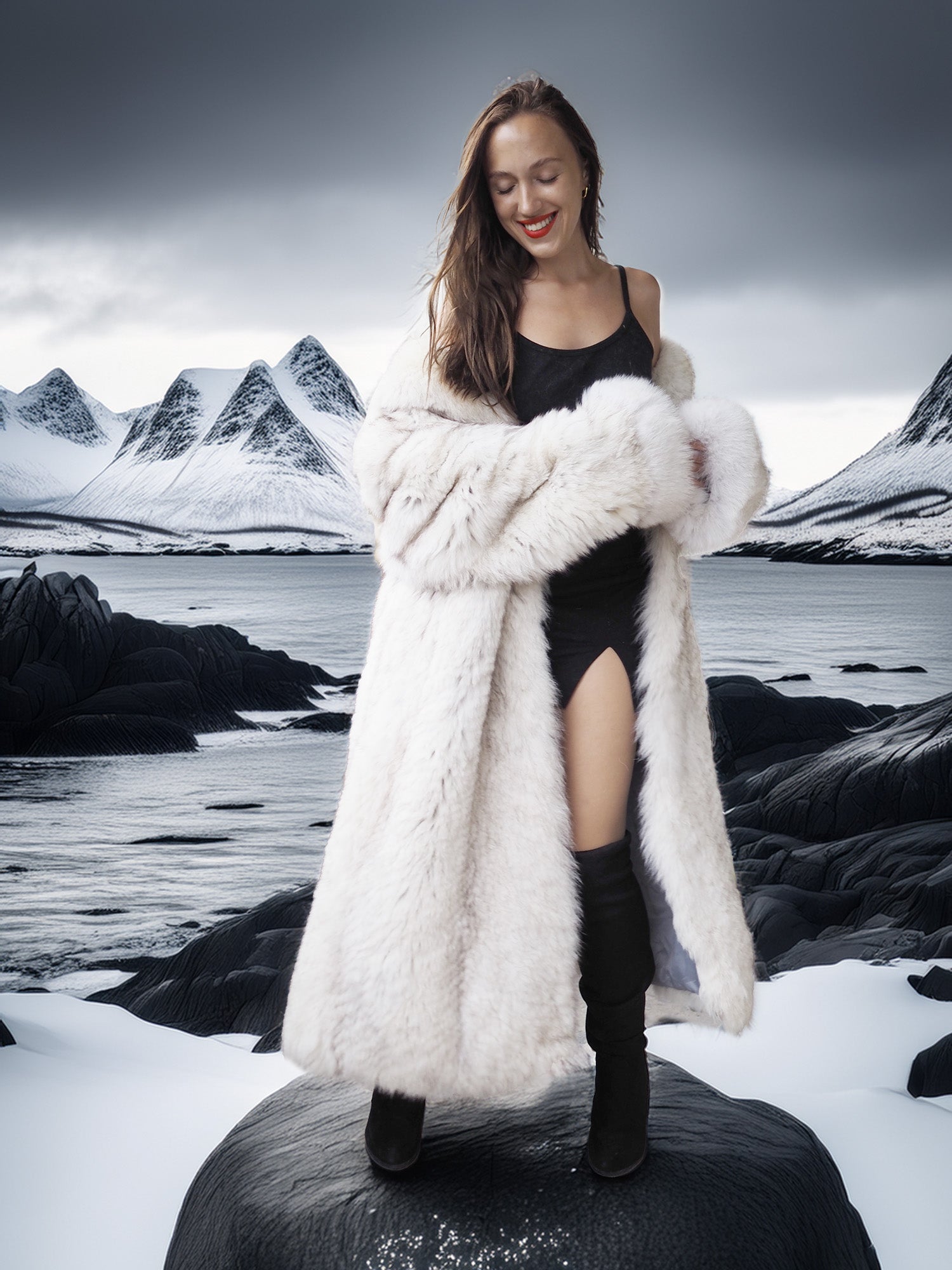 The Glacier Queen Has Landed - Pale Blue Fox Size M