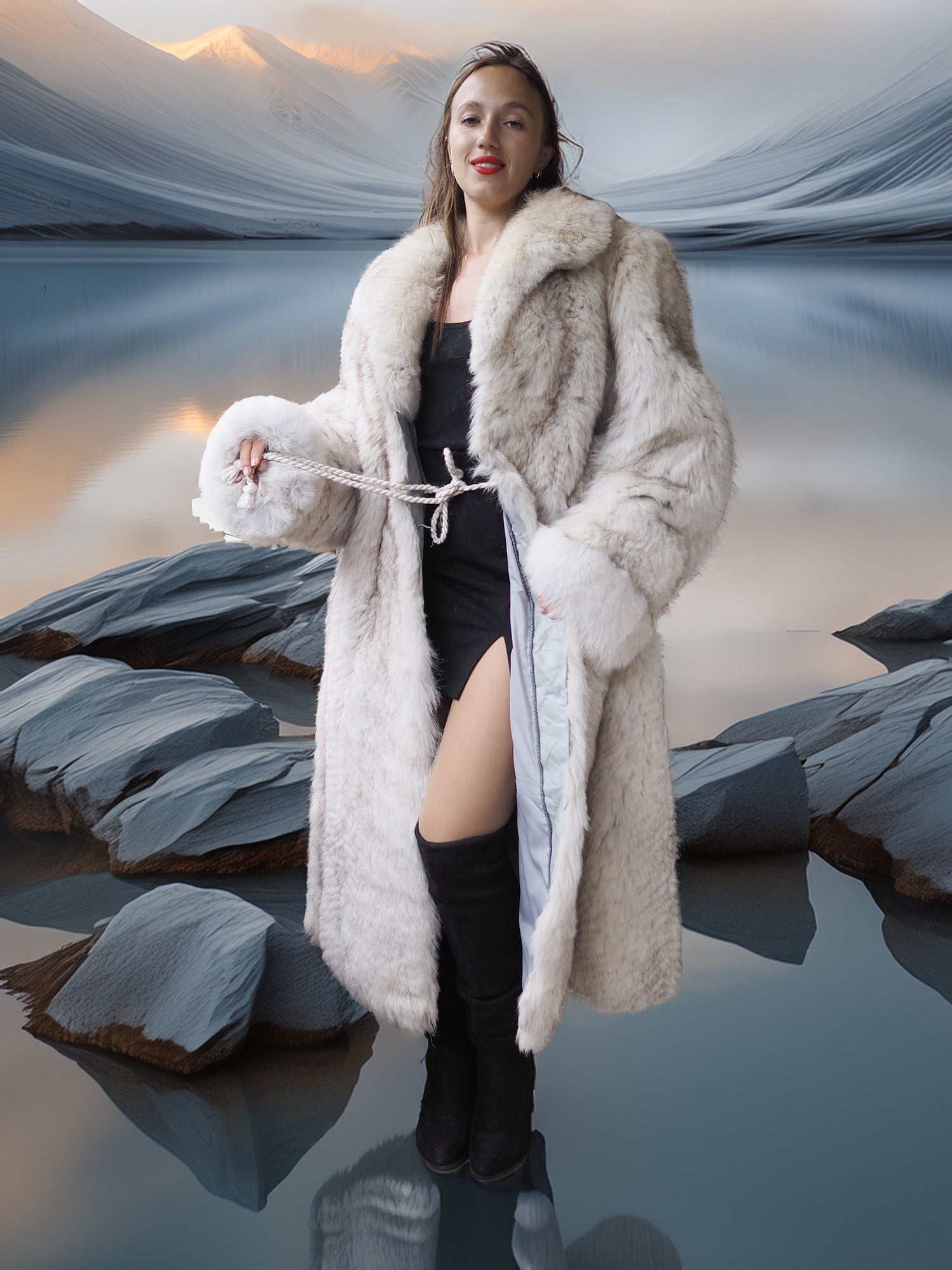 The Glacier Queen Has Landed - Pale Blue Fox Size M