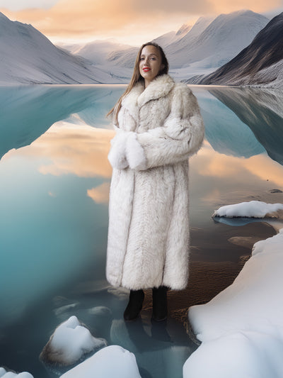 The Glacier Queen Has Landed - Pale Blue Fox Size M
