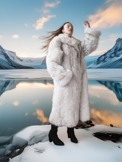 The Glacier Queen Has Landed - Pale Blue Fox Size M