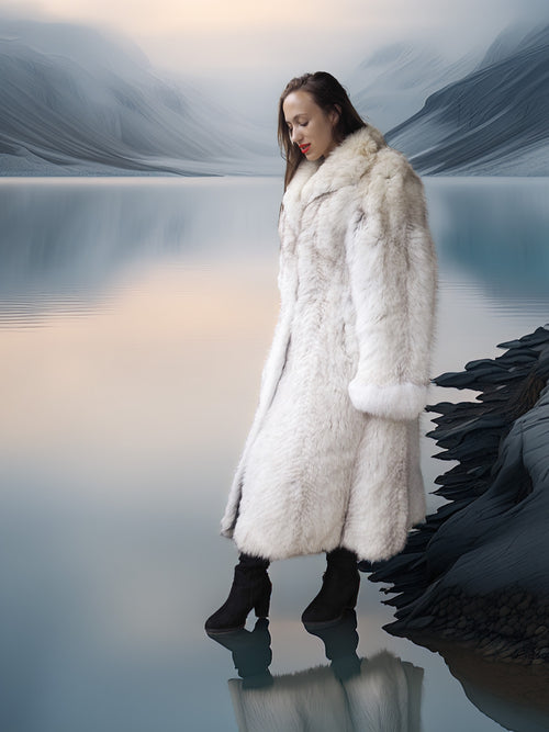 The Glacier Queen Has Landed - Pale Blue Fox Size M