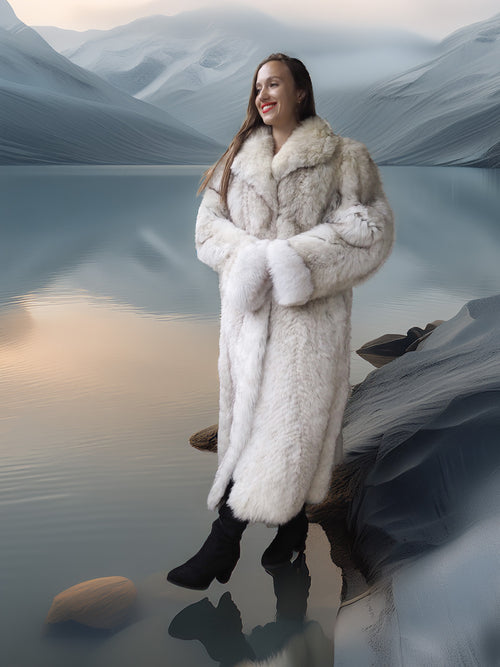 The Glacier Queen Has Landed - Pale Blue Fox Size M