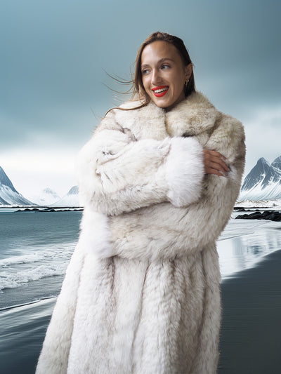 The Glacier Queen Has Landed - Pale Blue Fox Size M