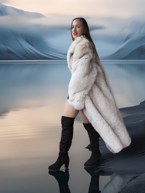 The Glacier Queen Has Landed - Pale Blue Fox Size M