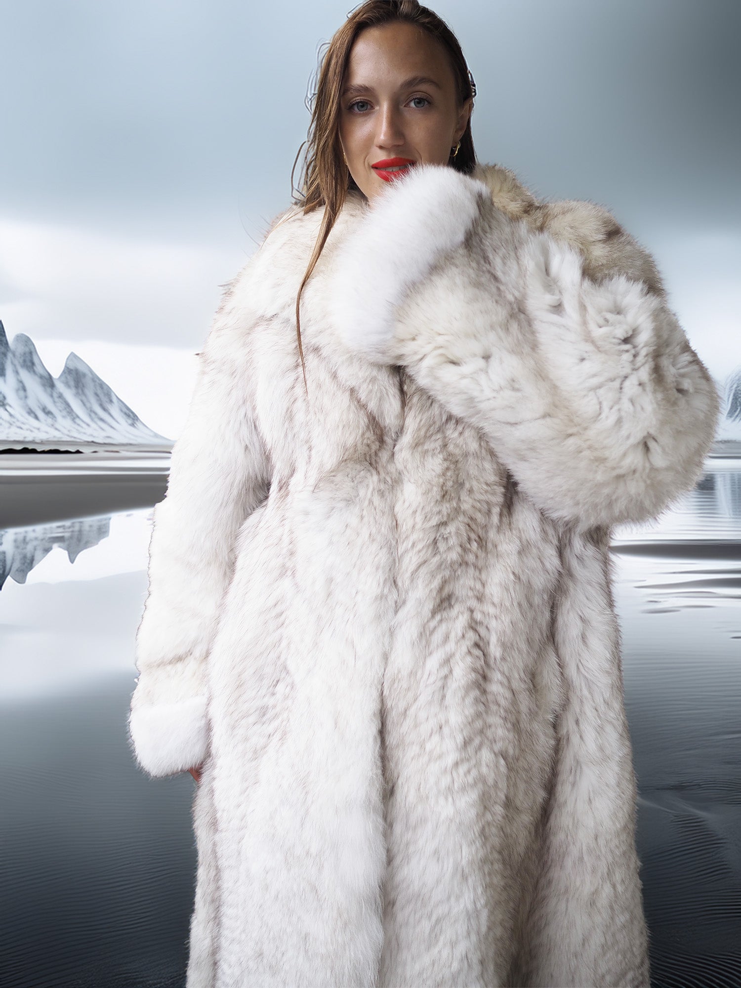 The Glacier Queen Has Landed - Pale Blue Fox Size M