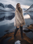 “The Storm Muse” — Raccoon Fur Jacket with Voluminous Collar & Arctic Allure