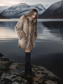 “The Storm Muse” — Raccoon Fur Jacket with Voluminous Collar & Arctic Allure