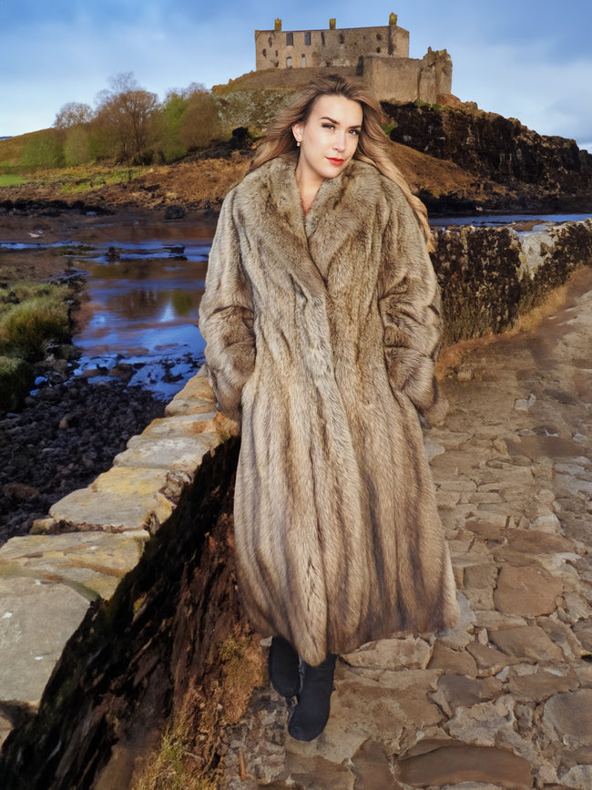 Fisher Sable Fur Coat Coats S 50" Long