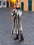 Canada Magestic Top Quality Black And White Mink Fur Coat By Allan Sherry S/M