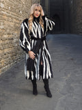 Canada Magestic Top Quality Black And White Mink Fur Coat By Allan Sherry S/M