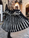 Canada Magestic Top Quality Black And White Mink Fur Coat By Allan Sherry S/M