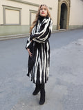 Canada Magestic Top Quality Black And White Mink Fur Coat By Allan Sherry S/M