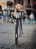 Canada Magestic Top Quality Black And White Mink Fur Coat By Allan Sherry S/M