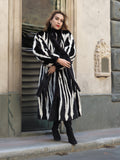 Canada Magestic Top Quality Black And White Mink Fur Coat By Allan Sherry S/M