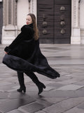 Sheard Black Mink Fur Coat XS/S Excellent