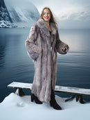 Wild Aurora - Indigo Fox Coat 51" Length