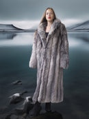 Wild Aurora - Indigo Fox Coat 51" Length