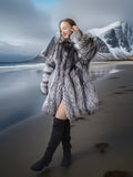 Alpine Siren - Silver Fox Long Jacket Stroller Length
