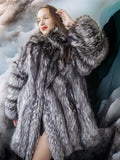 Alpine Siren - Silver Fox Long Jacket Stroller Length