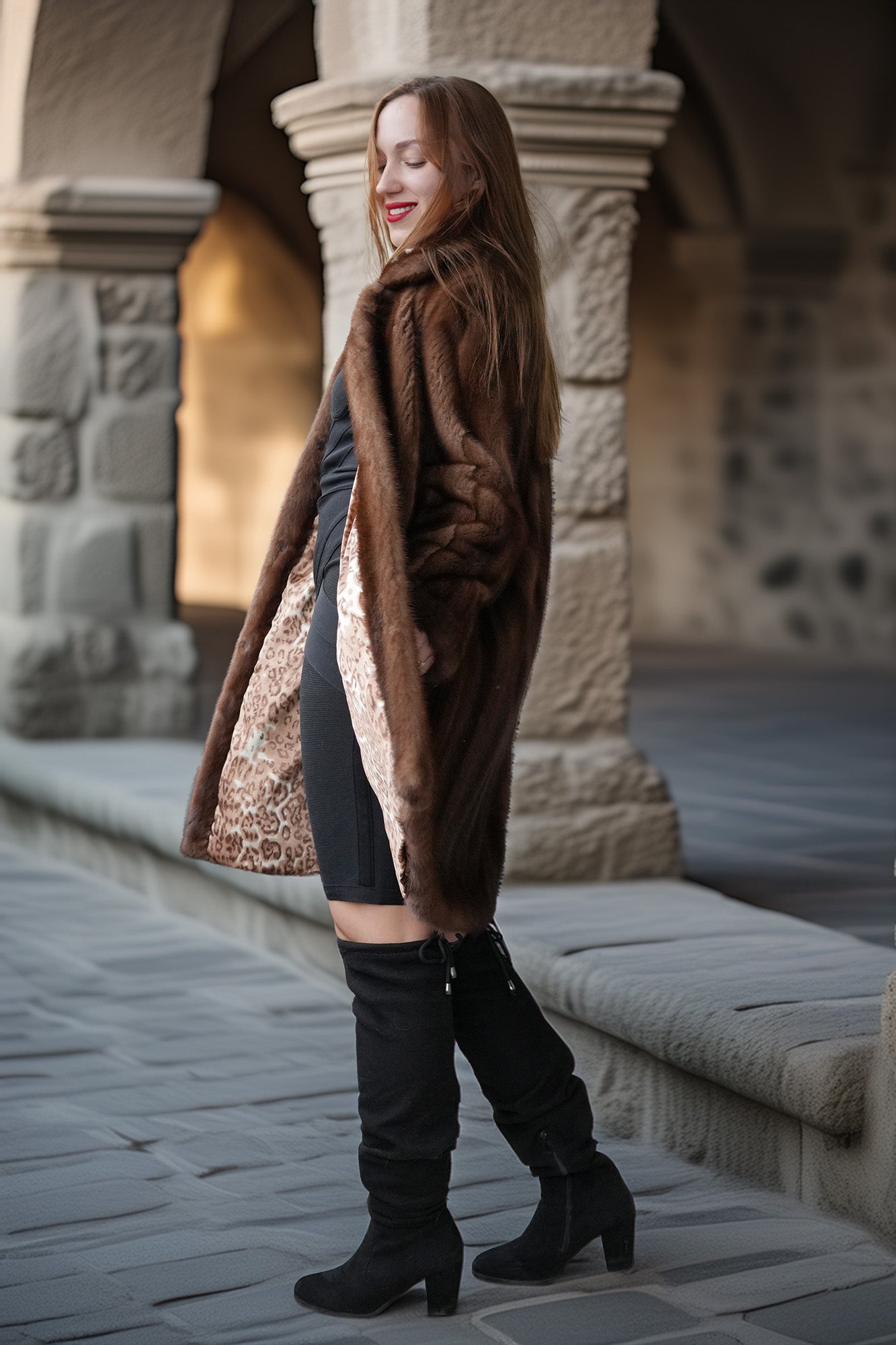 House of Ember Demi Buff Mink Coat | PurpleShoshana – Purple
