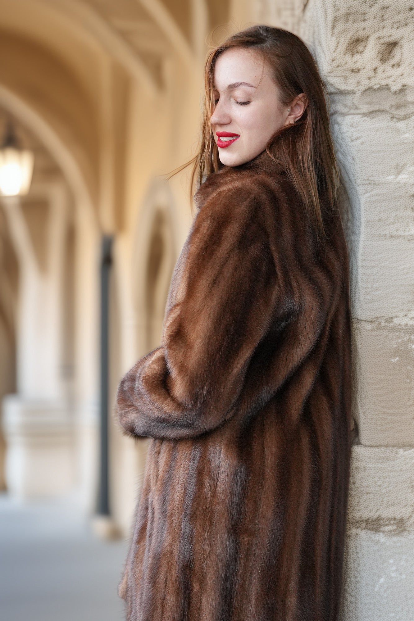 House of Ember Demi Buff Mink Coat | PurpleShoshana – Purple
