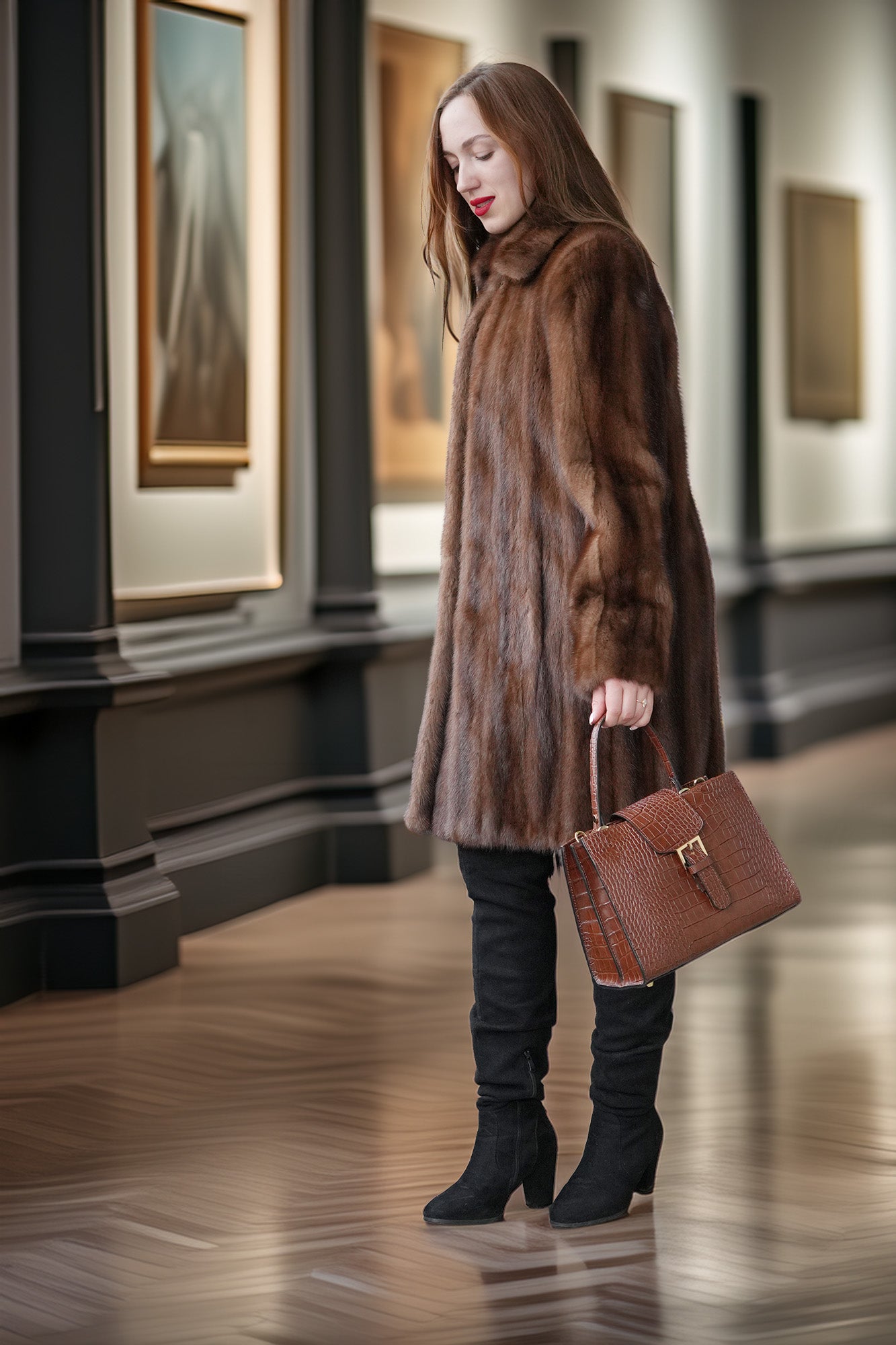 House of Ember Demi Buff Mink Coat | PurpleShoshana – Purple
