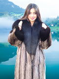 Raccoon Fur Coat Coats With Black Fox Trim S