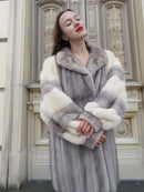 Sapphire And Pearl Mink Fur Coat  S Excellent