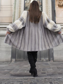 Sapphire And Pearl Mink Fur Coat  S Excellent